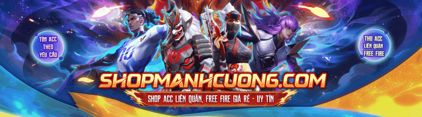 Banner khuyến mãi tại shop acc